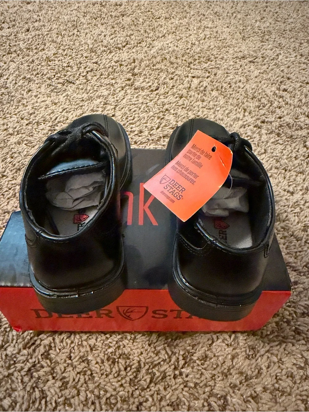 Deer Stags Gabe Boys Black Dress Shoes Size 8.5 Toddler New With Tags